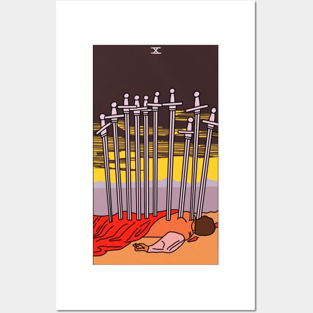 10 of Swords Wall Art by ThingRubyDoes
